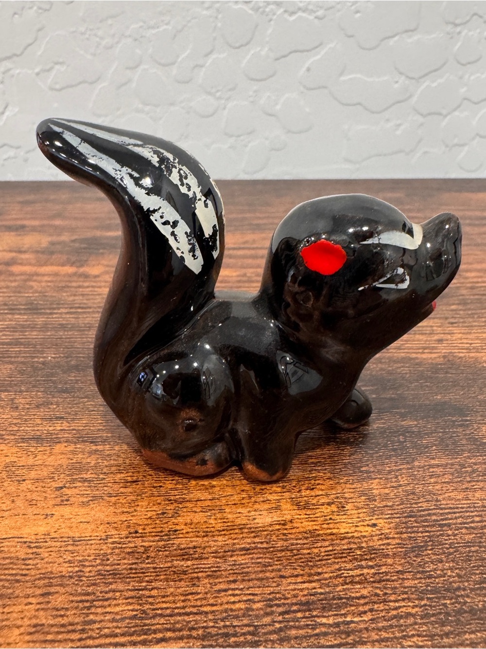 Vintage 50's Ceramic SKUNK Made In Japan 2 3/4" Decor Nick-Knack Tchotchke
